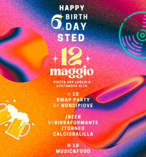 HAPPY 6TH BIRTHDAY STED - swap party civitanova